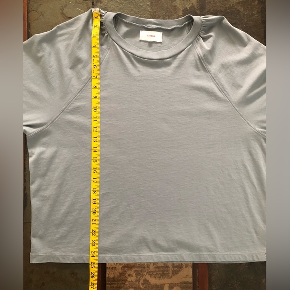 XiRENA Women’s Top Size M Blouson Sleeve Loose Fit Boxy Oversized Gray Green USA - Picture 14 of 14